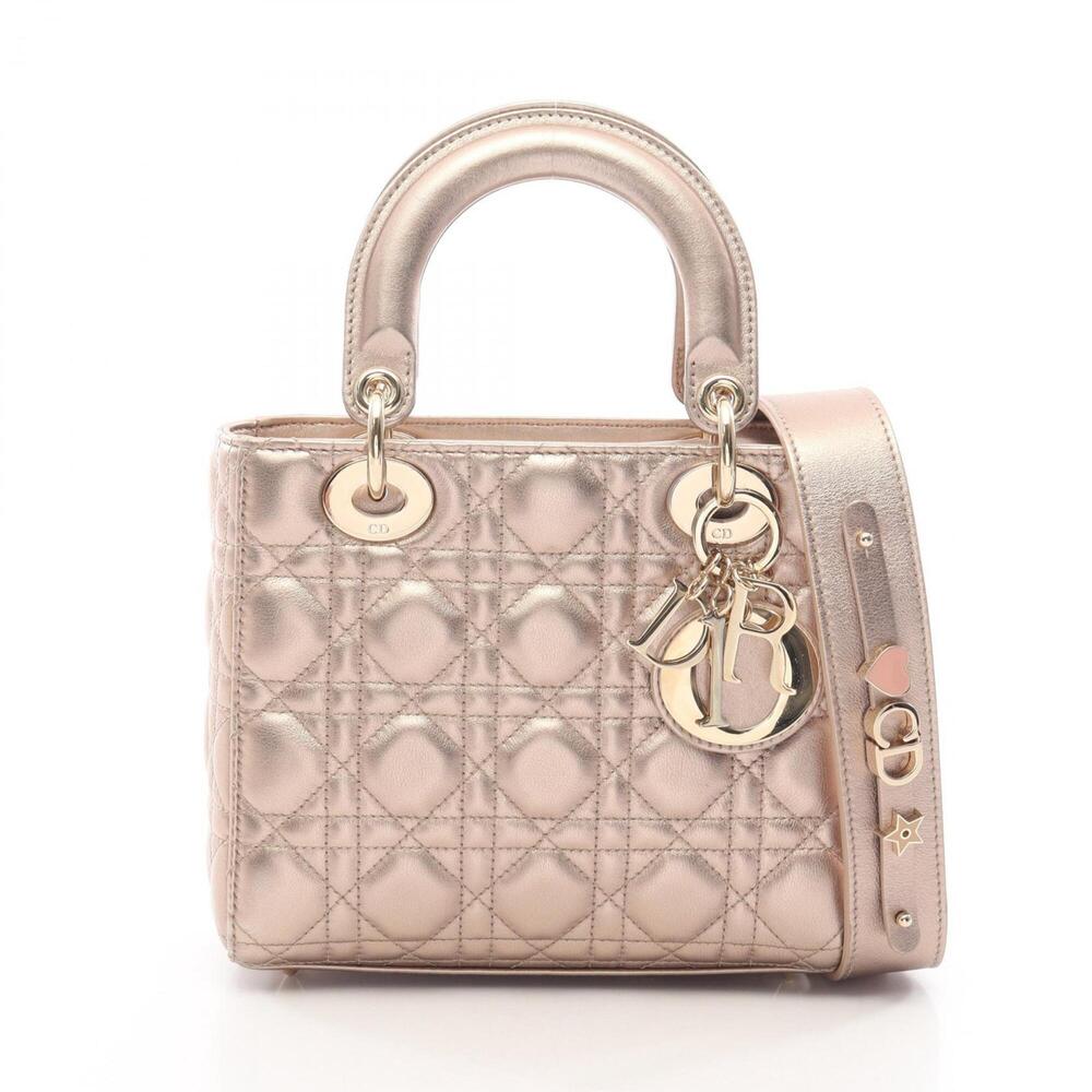 Christian Dior LADY DIOR MY ABCDIOR Lady Small Cannage 2-Way Handbag Leather ...